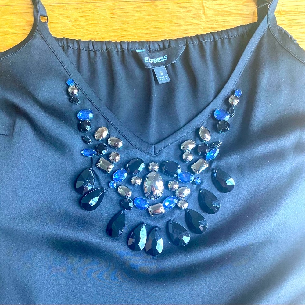 jeweled neck cami - express